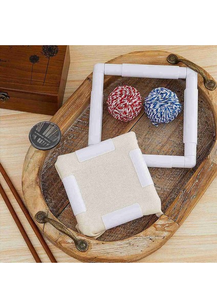4pc Çapraz Dikiş Çerçevesi Kare Nakış Çemberleri Q Çapraz Dikiş Kapit Yoksusu Çerçeve Dikiş Çember 6x6 Inç 8x8 Inç (Yurt Dışından) fiyatları