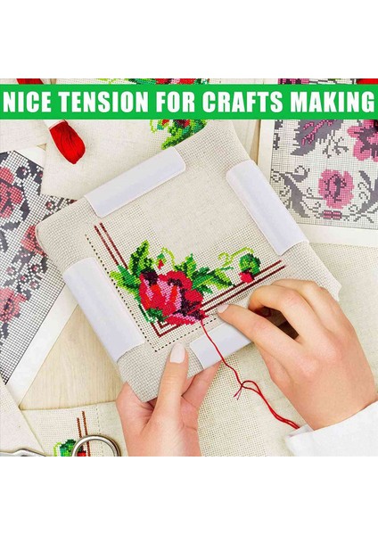 4pc Çapraz Dikiş Çerçevesi Kare Nakış Çemberleri Q Çapraz Dikiş Kapit Yoksusu Çerçeve Dikiş Çember 6x6 Inç 8x8 Inç (Yurt Dışından) fırsatları