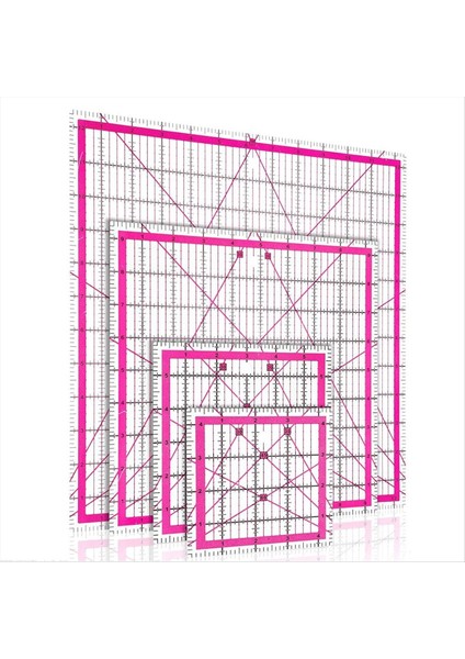 6 Adet Akrilik Kapitone Hükümdarlar Kare Kumaş Kesme Cetveli ile Açık Işaret Kapitone Cetveli Ütü Cetveli Zanaat Için (Yurt Dışından) fırsatları