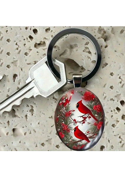 10PCS Hayvan Kırmızı Keychain Sevgililer Günü Si Için Çift Taraflı Anahtarlık (Yurt Dışından) modelleri
