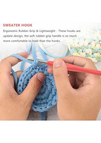 10 Adet Küçük Boyutlu Dantel Tığ Işi Kancalar (0 5-2 75MM) Iplik Için Yumuşak Kavrama Sapına Sahip Ergonomik Tığ Işi Kancalar (Yurt Dışından) fiyatları