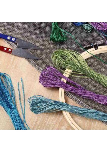 38PCS Metalik Nakış Skein Iplikleri Çok Renkli Nakış Floss Pırıltılı Nakış Iplik Çapraz Dikiş Iplik (Yurt Dışından) modelleri