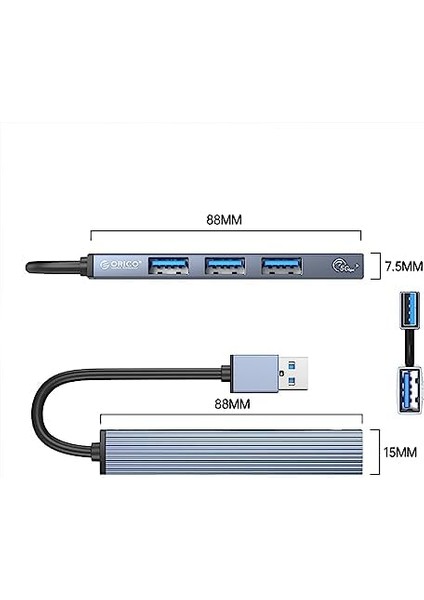 Usb-A To USB 3.0 Alüminyum Alaşım 4 Portlu Çoklayıcı Hub fiyatları