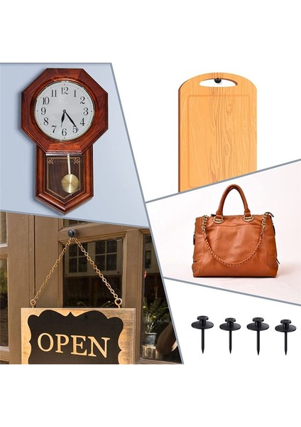 50 Adet Çift Başlı Resim Askıları Tırnaklar Siyah Başparmak Çiviler Küçük Kafa Asılı Tırnaklar Itme Pimleri Dekoratif Duvar Kancaları (Yurt Dışından) indirimleri