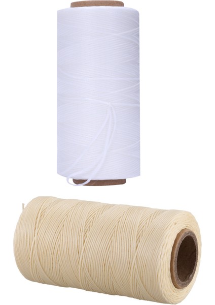 2x 260M 150D 1mm Deri Dikiş Mumlu Balmumu Iplik El Iğne Kablo Zanaat Dıy Yeni Renk Beyaz ve Krem Renk (Yurt Dışından) fiyatları