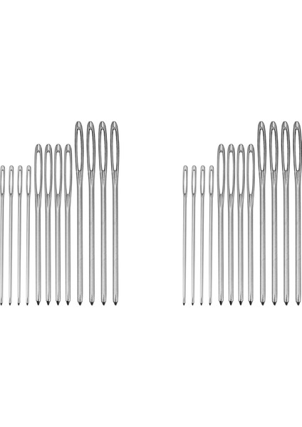 24 Adet Künt Iğneler Büyük Göz Iğneleri Çelik Örgü Iğneleri Dikiş Aletleri Açık Şişe 3 Boyutta (Yurt Dışından)