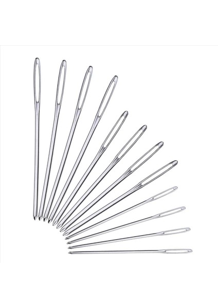 24 Adet Künt Iğneler Büyük Göz Iğneleri Çelik Örgü Iğneleri Dikiş Aletleri Açık Şişe 3 Boyutta (Yurt Dışından) modelleri