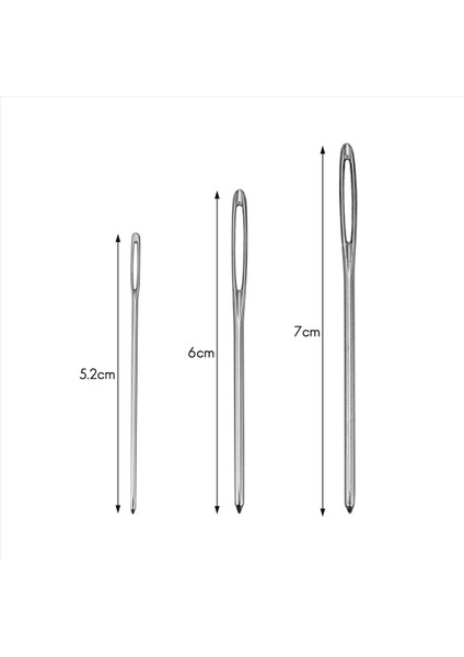 24 Adet Künt Iğneler Büyük Göz Iğneleri Çelik Örgü Iğneleri Dikiş Aletleri Açık Şişe 3 Boyutta (Yurt Dışından) fırsatları