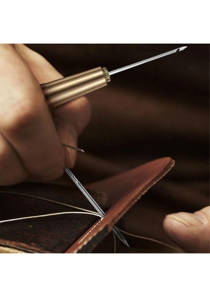 Dikiş Ahl Iğneleri 52PCS Deri Dikiş Kiti 36PCS Düz Iğne + 12PCS Kavisli Tığ Işi Iğne + 4pcs Bakır Sap (Yurt Dışından) indirimleri