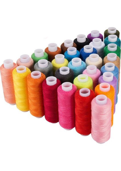 30 Makara Dikiş Ipliği 250 Yard Her Çeşitli Makara Iplikleri Dikiş Iplik Renkli Çeşitli Dişli Bobinleri Nakış Makinesi Için Kullanım Çok Molor (Yurt Dışından)