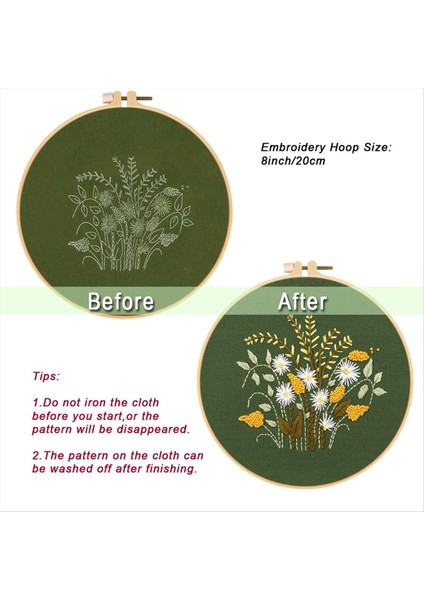 4 Set Yeni Başlayanlar Için El Nakış Kiti Yetişkinler Nakış Kiti Çiçek Çember Renk Iplikleri Aletler Içerir (Yurt Dışından) fırsatları