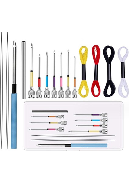 Nakış Yumruk Iğnesi Seti 8pcs Dikiş Yumruk Iğneleri 4 Renk Iplikli Örgü Iğneleri Sanat El Yapımı Dikiş Aletleri (Yurt Dışından)