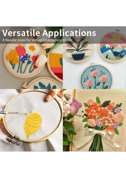 Nakış Yumruk Iğnesi Seti 8pcs Dikiş Yumruk Iğneleri 4 Renk Iplikli Örgü Iğneleri Sanat El Yapımı Dikiş Aletleri (Yurt Dışından) fiyatları