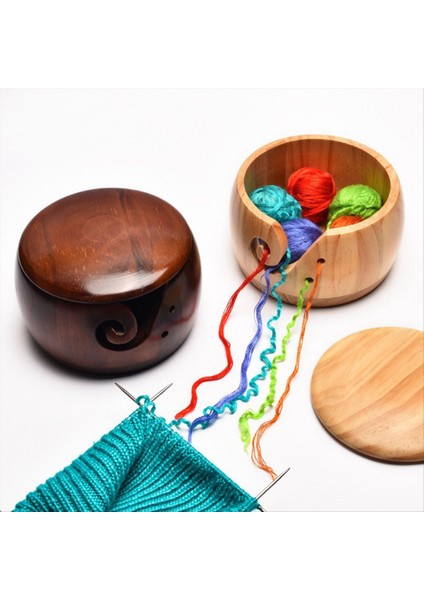 Ahşap Iplik Kase Tığ Işi Saklama Kutusu El Yapımı Diy Örgü Kancası ve Iplik Mutfak Eşyaları (Yurt Dışından) fiyatları