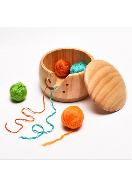 Ahşap Iplik Kase Tığ Işi Saklama Kutusu El Yapımı Diy Örgü Kancası ve Iplik Mutfak Eşyaları (Yurt Dışından) fırsatları