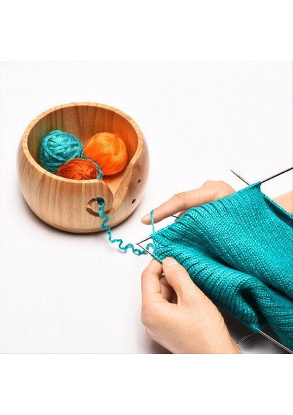 Ahşap Iplik Kase Tığ Işi Saklama Kutusu El Yapımı Diy Örgü Kancası ve Iplik Mutfak Eşyaları (Yurt Dışından) indirimleri