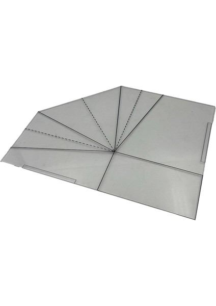 Katlanabilir Gıda Sepeti Dikme Şablonu Katlanabilir Gıda Sepeti Dikiş Cetvel Zemin Mat Çanta Cetvel 8inch (Yurt Dışından)