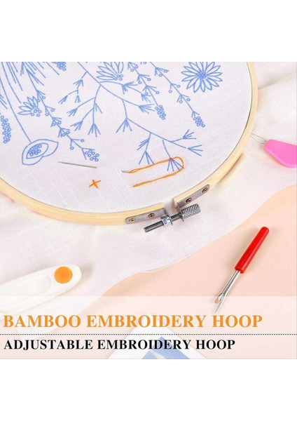 Yetişkinler Için 4 Pack Nakış Kitleri Yeni Başlayanlar Için Dıy Nakış Kitleri Desenli El Nakış Kiti (Flower-A) (Yurt Dışından) fiyatları