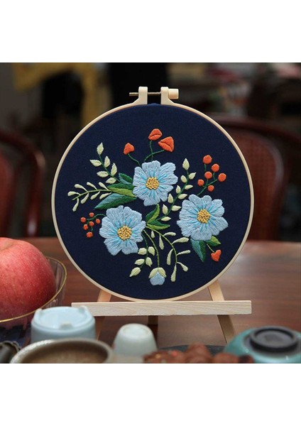 Yetişkinler Için 4 Pack Nakış Kitleri Yeni Başlayanlar Için Dıy Nakış Kitleri Desenli El Nakış Kiti (Flower-A) (Yurt Dışından) fırsatları