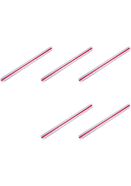 5x 1 20 1 25 1 50 1 75 1 100 1 125 Plastik Üçgen Ölçekli Cetvel (Yurt Dışından)