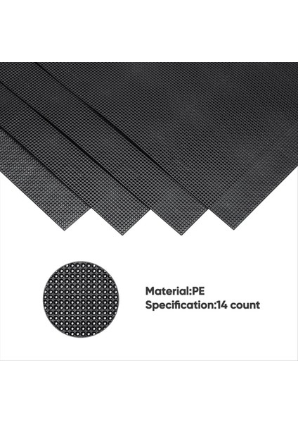 4 Pcs 14 Plastik Mesh Tuval Sayfası 14 Ct Plastik Aida Çapraz Dikiş Için Mücevher Organizatörü (11X8INCH) Siyah Yapmak Için (Yurt Dışından) fiyatları