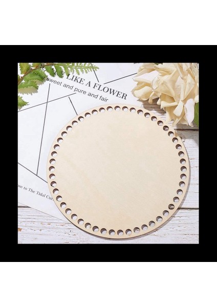 2pcs 20 cm Doğal Ahşap Sepet Alt Delikli Dıy Örgü Için Daire Boş Ahşap Taban Tığ Torbası Alt Şekillendirici Zanaat (Yurt Dışından) modelleri