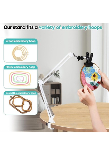 Nakış Çember Standı Katlanır Metal Nakış Çember Stand Diz Üstü Nakış Çember Iğne Işleri Projeleri Için Uygun (Yurt Dışından) fiyatları
