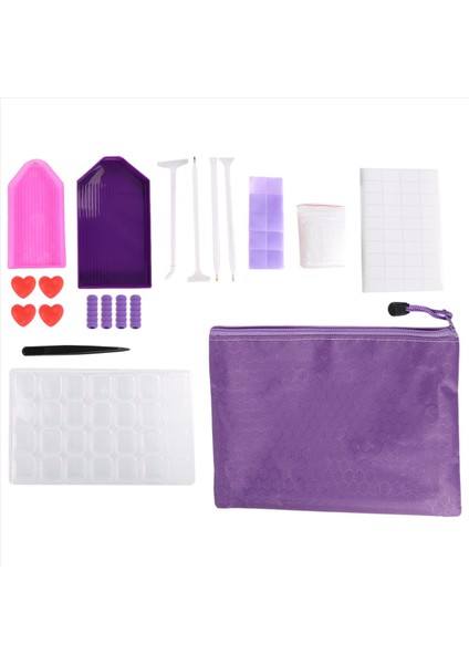 Dıy Boyama Araçları Elmas Noktalar Aksesuarlar Kiti Elmas Resim Sanatı Için 28 Yuvalı Elmas Nakış Kutusu (Yurt Dışından) modelleri