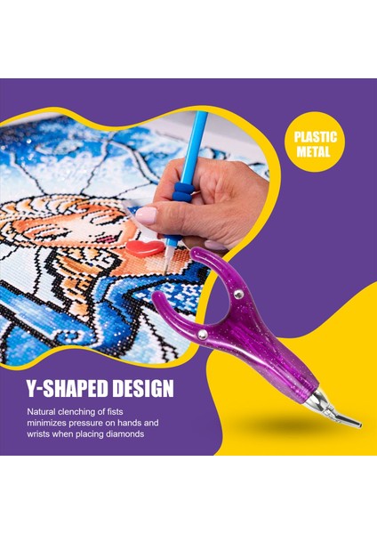 Ergonomik Elmas Sanat Boya Kalemi 3 Metal Uçlu Elmas Sanat Aksesuarları Yetişkinler Için 5d Elmas Matkap Kalem Kiti Mor (Yurt Dışından) indirimleri