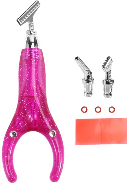 Ergonomik Elmas Sanat Boya Kalemi 3 Metal Uçlu Elmas Sanat Aksesuarları Yetişkinler Için 5d Elmas Matkap Kalem Kiti Pembe (Yurt Dışından)