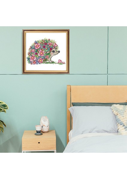 Yetişkinler Için Damgalı Çapraz Dikiş Kitleri Yeni Başlayanlar 11CT Dıy Nakış Iğne Çalışması Kiti - Güzel Kirpi 38X27CM (Yurt Dışından) fiyatları