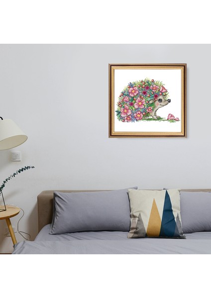 Yetişkinler Için Damgalı Çapraz Dikiş Kitleri Yeni Başlayanlar 11CT Dıy Nakış Iğne Çalışması Kiti - Güzel Kirpi 38X27CM (Yurt Dışından) fırsatları