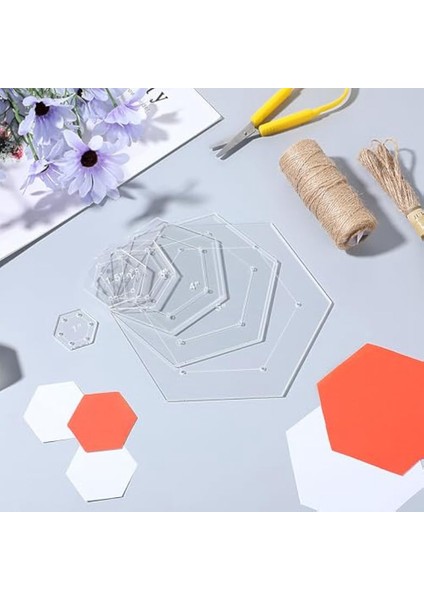 6pcs Altıgen Kapitone Şablonu Akrilik Kapitone Yöneticileri ve Şablonları Ekleme Dikiş Şablonları Dikiş Hafifi (Yurt Dışından) fırsatları