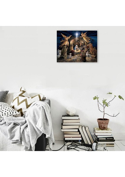 Dıy Nakış Meleği Melek Isa Hıristiyan Boyama Çapraz Dikiş Tam Yuvarlak Noel Süslemeleri Ev Için (Yurt Dışından) fiyatları