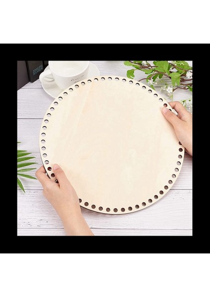 3pcs 30CM Doğal Ahşap Sepet Alt Delikli Dıy Örgü Için Daire Boş Ahşap Taban Tığ Torbası Alt Şekillendirici Zanaat (Yurt Dışından) modelleri