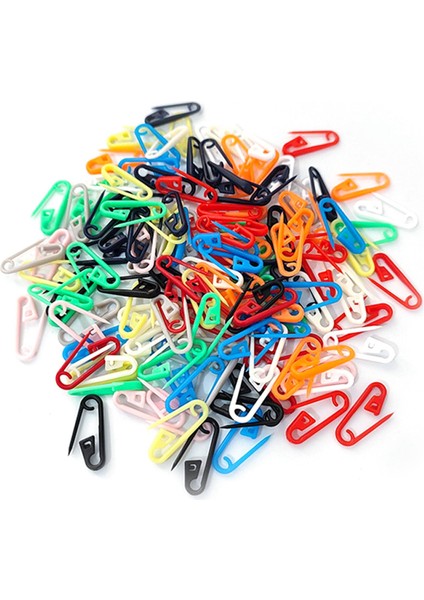 200PCS Renkli Plastik Güvenlik Pimi 2 3 cm Siyah ve Beyaz Gül Kırmızı Sarı Mavi Yeşil Küçük Işaret Plastik Pim (Yurt Dışından)