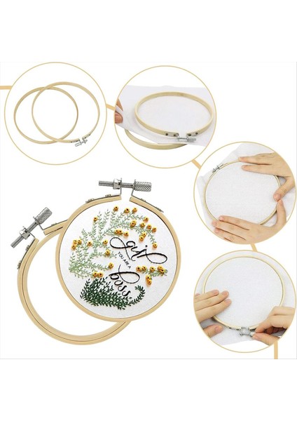 10 Adet Nakış Çemberleri 6 Inç Ayarlanabilir Bambu Daire Çember Halkası Ev Süsleri Zanaat Için Toplu (Yurt Dışından) fiyatları