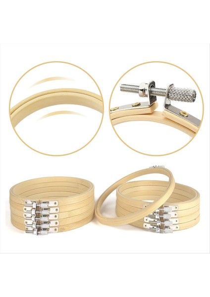 10 Adet Nakış Çemberleri 6 Inç Ayarlanabilir Bambu Daire Çember Halkası Ev Süsleri Zanaat Için Toplu (Yurt Dışından) fırsatları