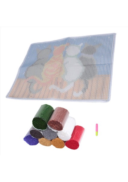 Mandal Kanca Halı Kitleri Tığ Işi Halı Halı Kedi Ipliği Önceden Basılmış Tuval Yastık Mat Tığ Işi Çoban Kanepe Dekor (Yurt Dışından) fiyatları