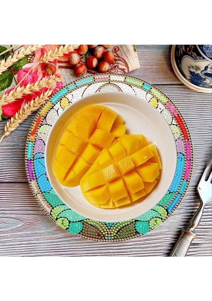 4pcs Dıy Elmas Sanat Boya Placemat Yuvarlak Kaymaz Akrilik Masa Paspasları Masa Dekor B Için (Yurt Dışından) fiyatları