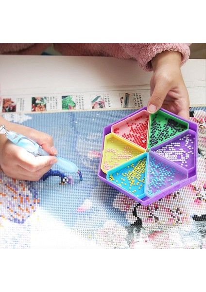 6 Izgara Paleti Boyama Tepsi Kitleri Altıgen Büyük Kapasiteli Matkap Plakası Elmas Boyama Kalemi Sanat Çapraz Dikiş G (Yurt Dışından) fiyatları