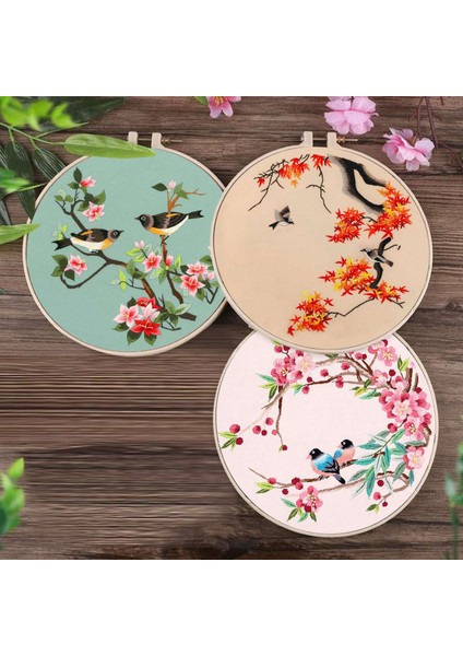 3 Pack Nakış Başlangıç Kiti Yeni Başlayanlar Için Yetişkinler Için Çapraz Dikiş Kitleri Kuşlar Desenli 3 Nakış Bezi Içerir (Yurt Dışından) modelleri
