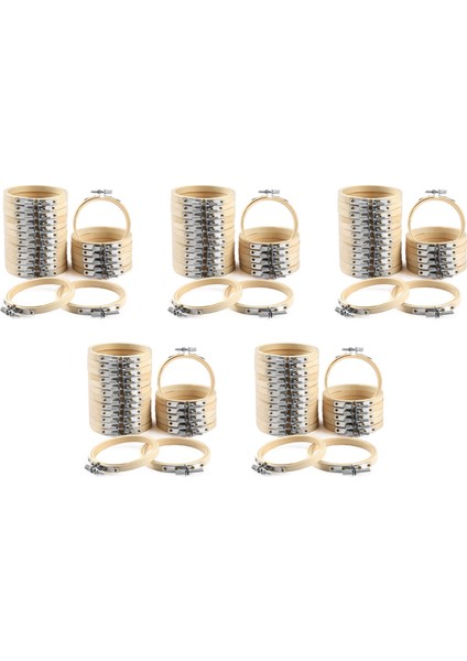 100 Adet 3 Inç Bambu Nakış Çemberleri Yuvarlak Ahşap Daire Çapraz Dikiş Çember Yuvarlak Halka Sanat Zanaat Kullanışlı Dikiş (Yurt Dışından)