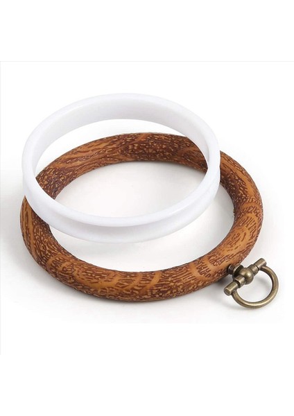 10 Adet Nakış Çemberleri Taklit Edilen Ahşap Nakış Dairesi Yuvarlak Ekran Çerçeve Çemberi Sanat Zanaat Dikiş ve Asılı (Yurt Dışından) modelleri