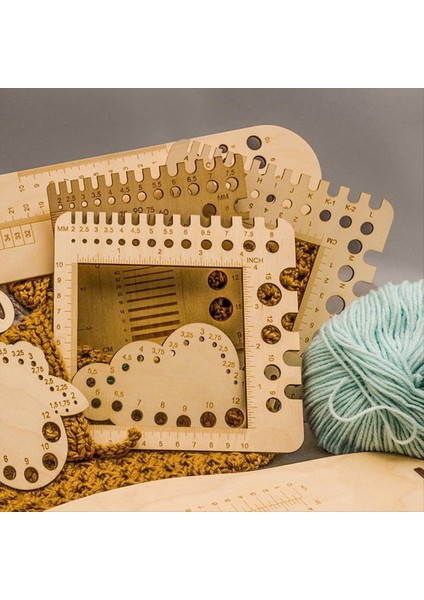 Örgü Iğne Göstergesi Cetvel Tığ Kancaları Gösterge Spinnings Kontrol Kartı Iplik Sarma Kılavuzu Tahta Örgü Aracı (Yurt Dışından) modelleri