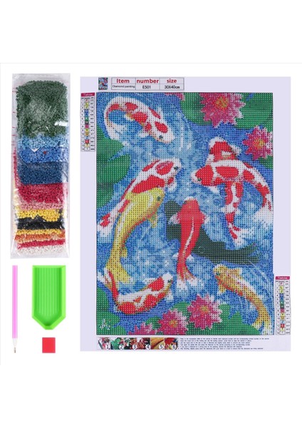 Koi Balık Elmas Boyama Kitleri Yetişkinler Için Nakış Zanaat Dekoru Çapraz Dikiş Kitleri Ev Duvar Dekorasyonu Için Araçlar (Yurt Dışından) fiyatları