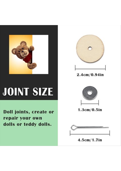 10 Set Bebek Konektörleri Cotter Pim Eklemleri ve Ahşap Fibreboard Diskleri Hareketli Etkileşim Cıvata Bebek Aksesuarları 24MM (Yurt Dışından) fiyatları