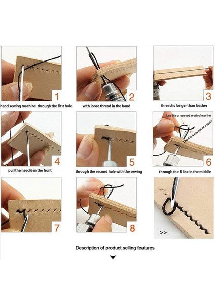 Deri El Dikiş Makinesi Dıy Deri Deri Deri Oyma Dikiş Aracı Inek Deri Deri Oyma Dikiş Aracı (Yurt Dışından) indirimleri