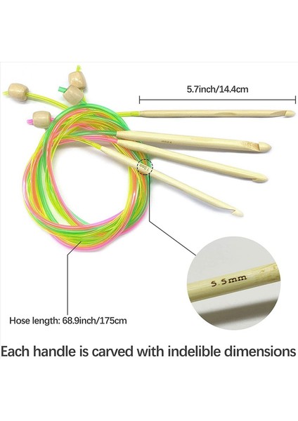 46PCS Tunus Tığ Işi Kanca Seti Plastik Kablo Afghan Tığ Işi ve Tunus Afgan Alüminyum Örgü Iğneleri Içerir (Yurt Dışından) fiyatları