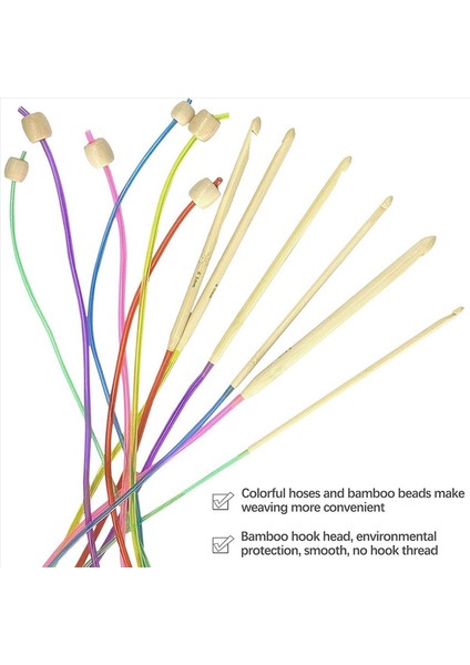 46PCS Tunus Tığ Işi Kanca Seti Plastik Kablo Afghan Tığ Işi ve Tunus Afgan Alüminyum Örgü Iğneleri Içerir (Yurt Dışından) fırsatları